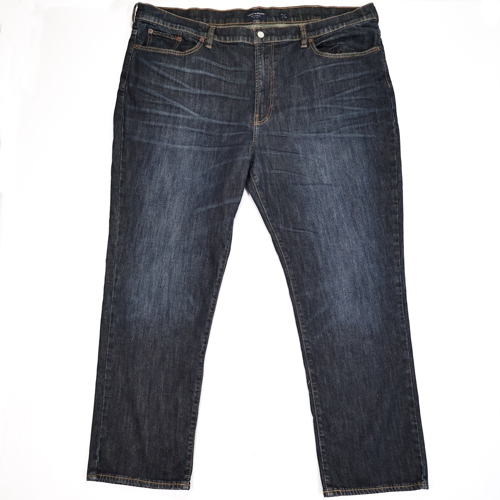 LUCKY BRAND Men's Size 48x32 Barite 410 Athletic Fit Dark Wash Denim Jeans - Picture 2 of 10